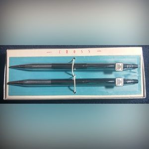 Vintage Cross Chrome Pen and Pencil Set State Farm Insurance NEW